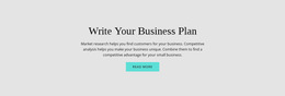 Text About Business Plan - Responsive HTML5 Template