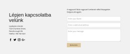 Elérhetőségek És Kapcsolatfelvételi Űrlap - HTML Webhely Elrendezés