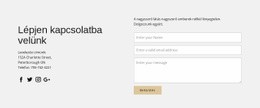 Elérhetőségek És Kapcsolatfelvételi Űrlap - Sablonok Webhelytervezés