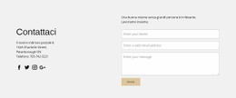 Informazioni Di Contatto E Modulo Di Contatto - Progettazione Di Modelli Di Siti Web