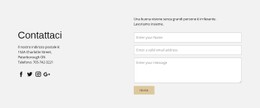 Informazioni Di Contatto E Modulo Di Contatto Modello HTML Di Base Con CSS