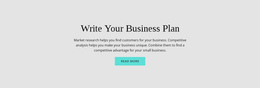Text About Business Plan One Page Template