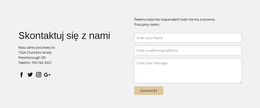 Dane Kontaktowe I Formularz Kontaktowy - Układ Strony HTML