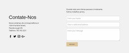 Informações De Contato E Formulário De Contato - HTML Template Generator