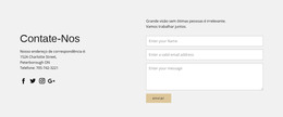 Informações De Contato E Formulário De Contato - Layout Do Site HTML