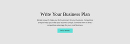 Text About Business Plan Website Mockup