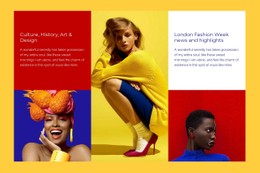 Contrasting Colours Fashion Full Width Template