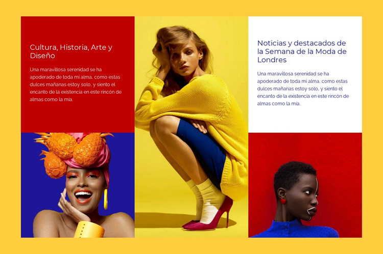 Moda de colores contrastantes Tema de WordPress