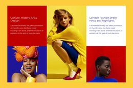 Contrasting Colours Fashion - Simple One Page Template