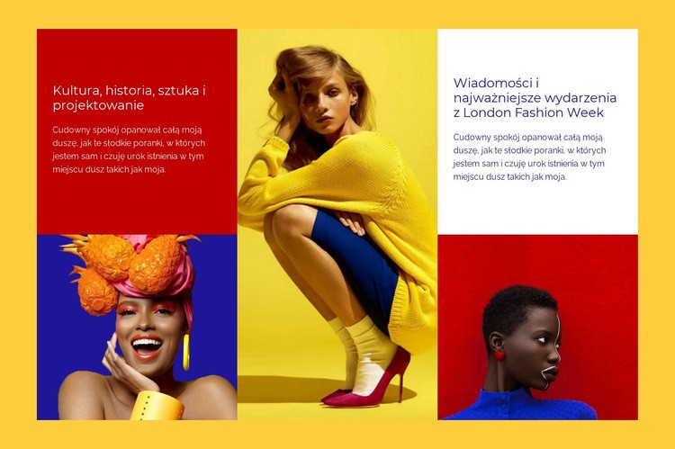 Modne kolory w kontrastowych kolorach Szablony do tworzenia witryn internetowych