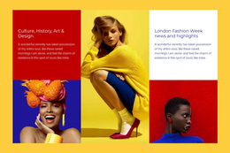 Contrasting Colours Fashion - Online Templates