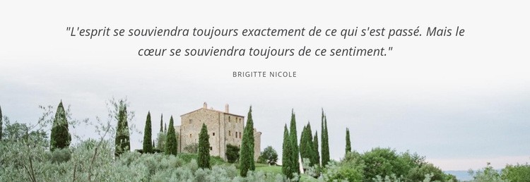 À propos du mariage et du paysage Page de destination