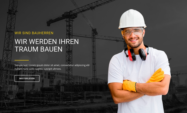 Baue dein eigenes Traumhaus HTML-Vorlage