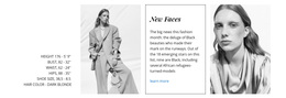 The Faces Of Fashion - Beautiful Web Page Design