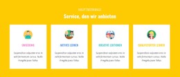 Website-Seite Für Eigenschaften Unser Service Bieten