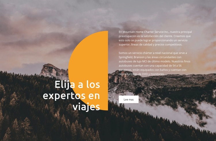 Expertos en viajes Plantilla HTML5