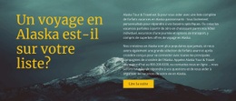 Voyage En Alaska - Maquette De Site Web Professionnel
