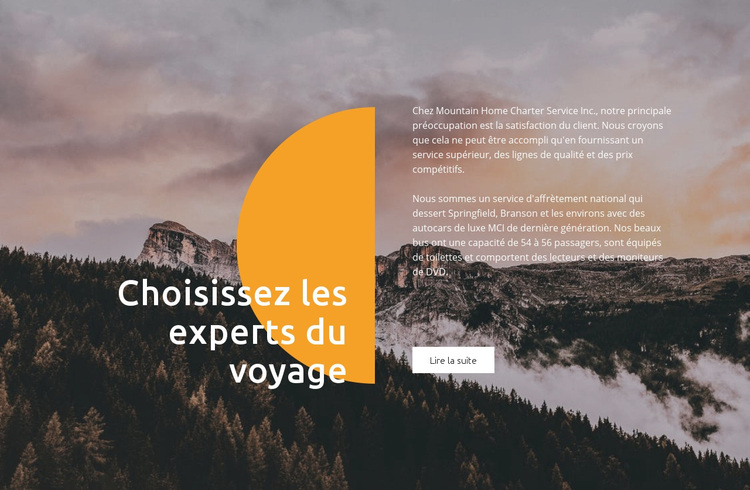 Experts en voyages Thème WordPress