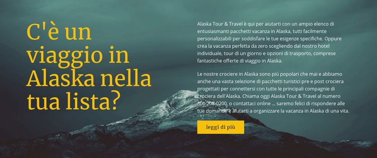 Viaggio in Alaska Modello HTML5
