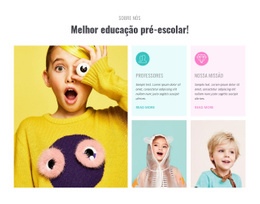 Aprendizagem Pré-Escolar - Site Inicial