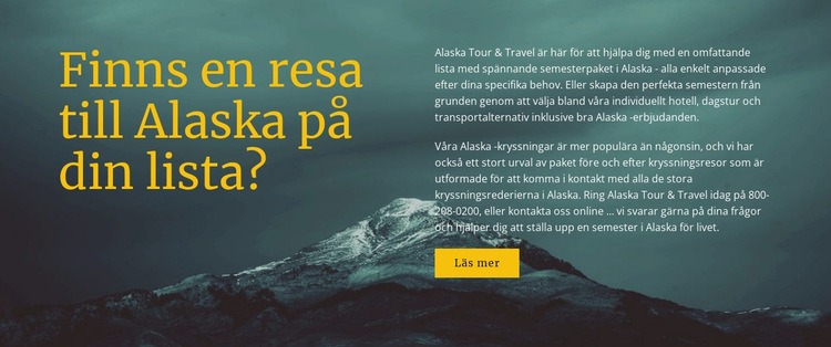 Resa till Alaska WordPress -tema