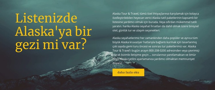 Alaska gezisi CSS Şablonu