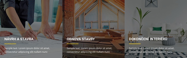 Rozšíření a renovace budov Šablona HTML