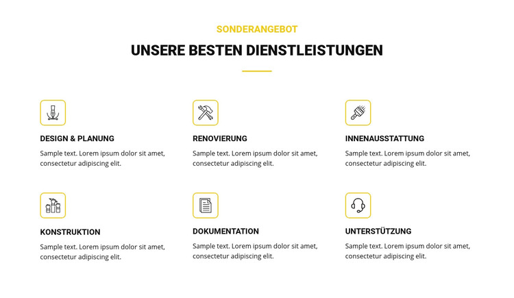 Unser bester Service HTML-Vorlage