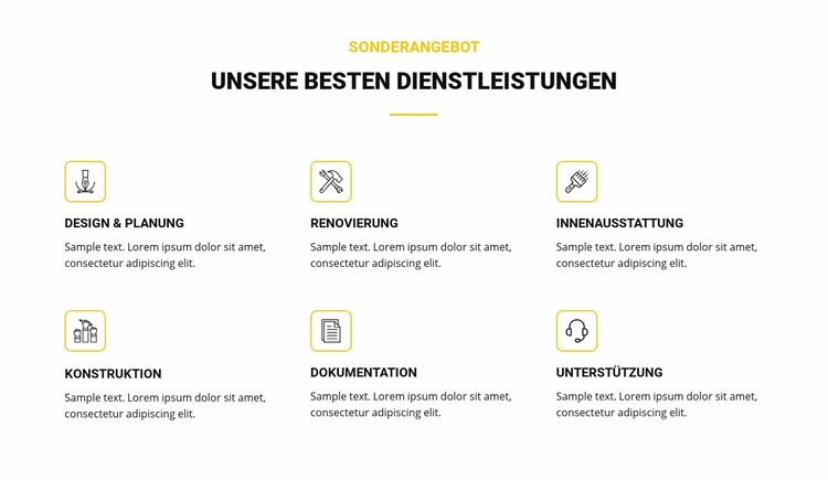 Unser bester Service Website Builder-Vorlagen