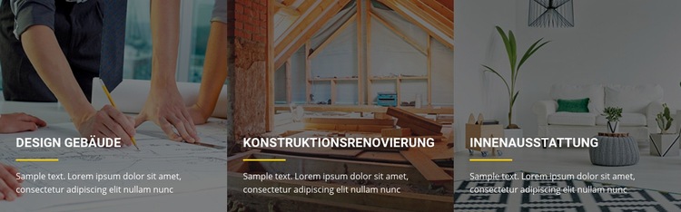 Gebäudeerweiterungen und -renovierungen Website-Modell