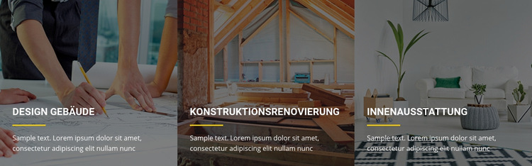 Gebäudeerweiterungen und -renovierungen Website-Vorlage