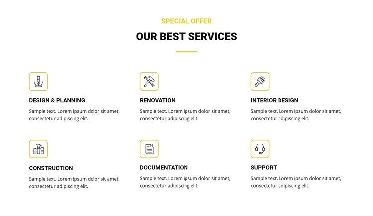 Our Best Services Elementor Template Alternative