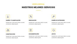 Nuestros Mejores Servicios - Drag And Drop HTML Builder