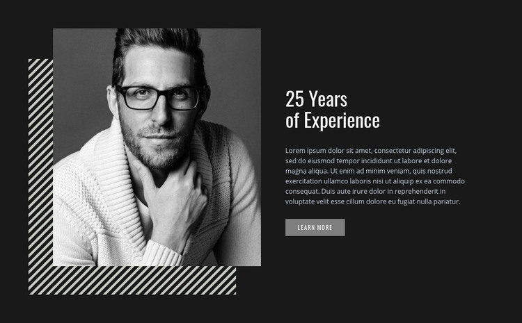 25 Years of experience Homepage Design