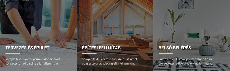 Épületek bővítése és felújítása HTML Sablon