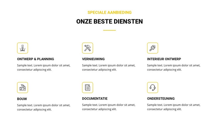 Onze beste services Bestemmingspagina