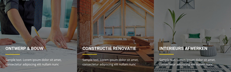 Bouwuitbreidingen en renovaties HTML-sjabloon