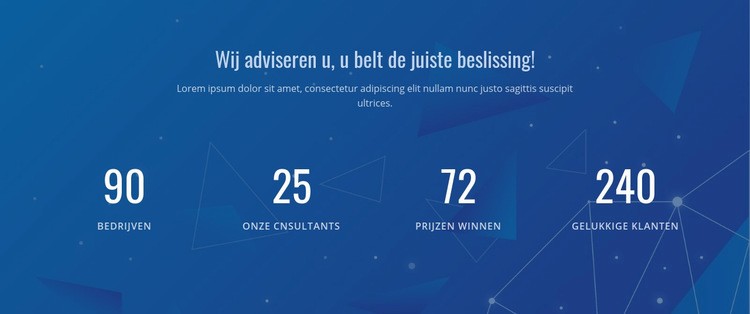 Ons resultaat tegengaan HTML5-sjabloon