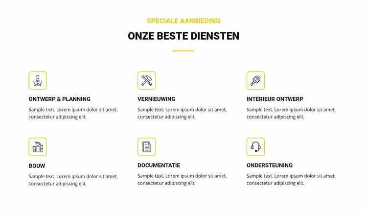 Onze beste services Joomla-sjabloon