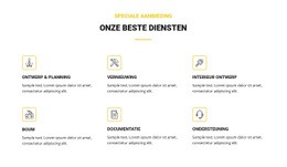 Websitemodel Voor Onze Beste Services