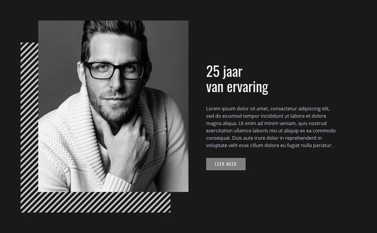 25 jaar ervaring Website mockup