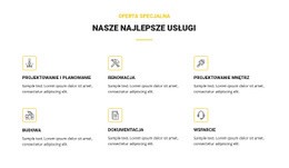 Makieta Witryny Internetowej Dla Nasze Najlepsze Usługi