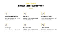 Nossos Melhores Serviços - Drag And Drop HTML Builder