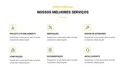 Nossos Melhores Serviços - Design Simples