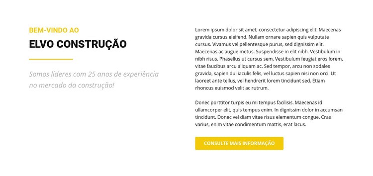 Construção Elvo Landing Page