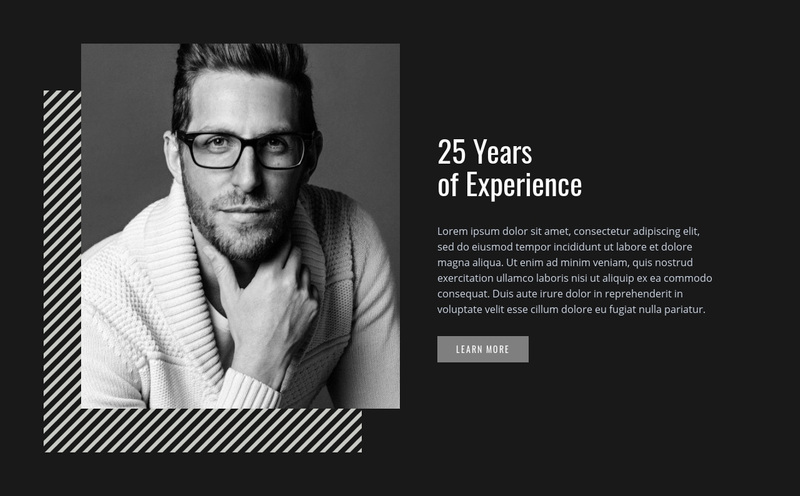 25 Years of experience Squarespace Template Alternative