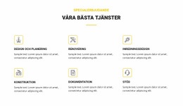 Våra Bästa Tjänster - Enkel Design