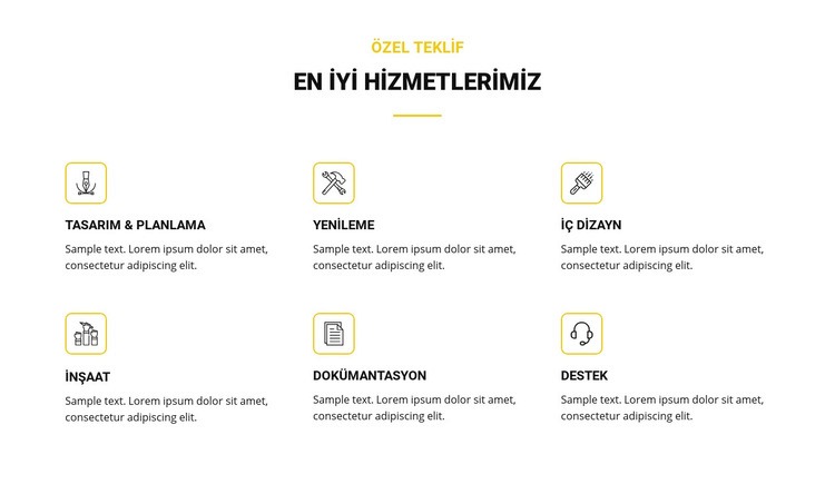 En İyi Hizmetlerimiz Html Web Sitesi Oluşturucu