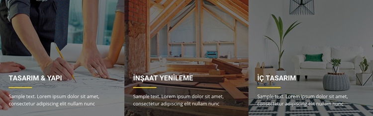 Bina genişletme ve yenileme Web Sitesi Mockup'ı