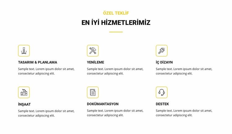 En İyi Hizmetlerimiz Web sitesi tasarımı